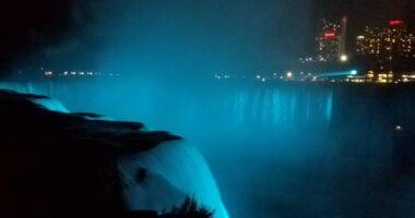 fragile x awareness | Fragile X News Today | image of Niagara Falls lit in teal