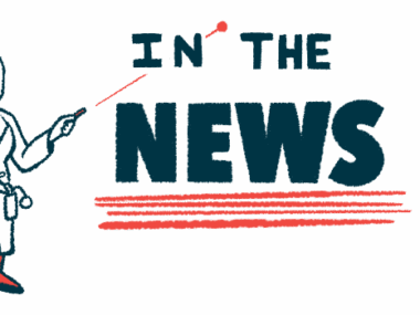 A medical professional uses a laser to point at the words 