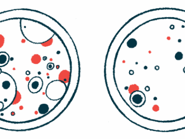 Illustration of microorganisms in two petri dishes.