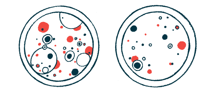 Illustration of microorganisms in two petri dishes.